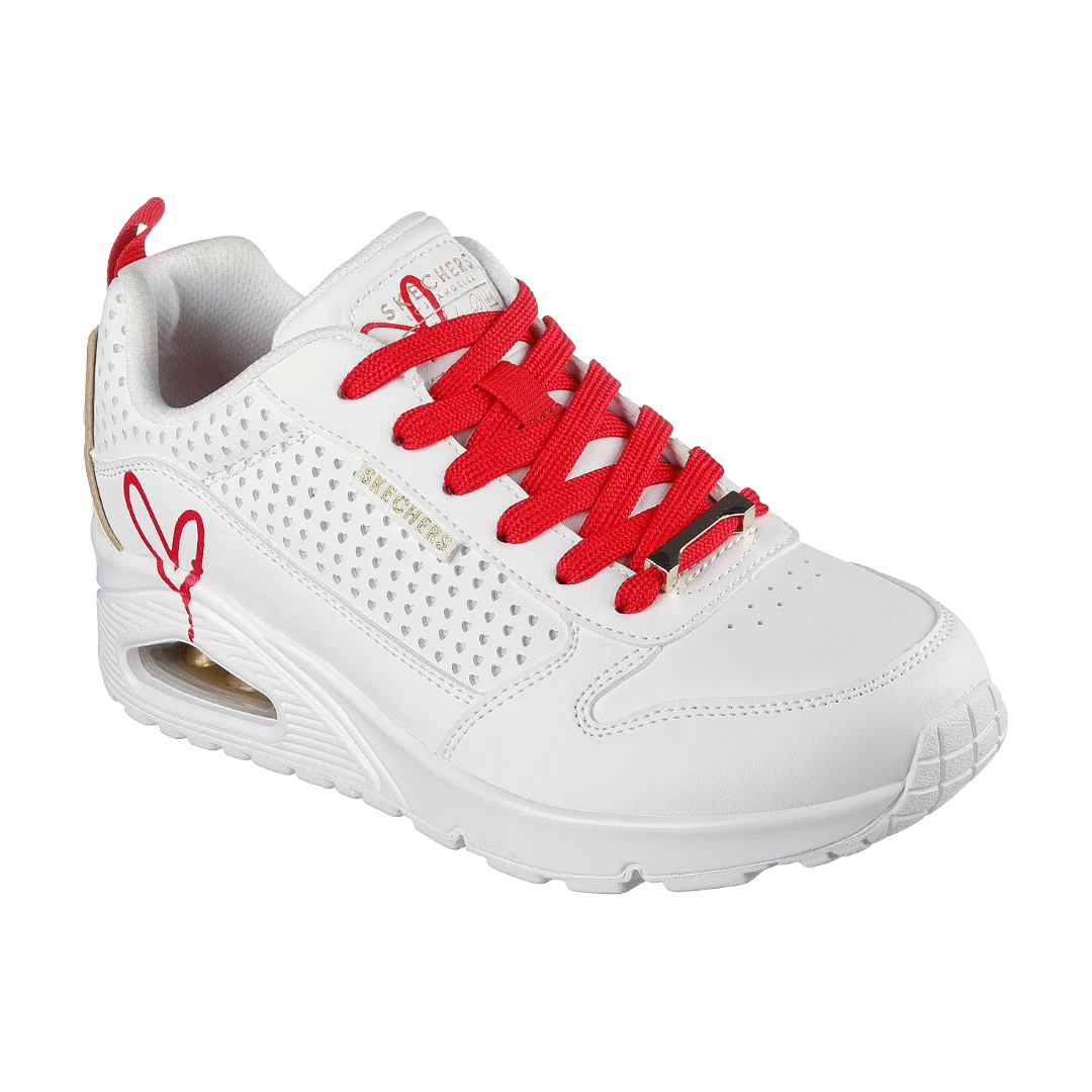 ZAPATILLAS SKECHERS UNO LONE HEARTED BLANCAS 177991-WRD - 2