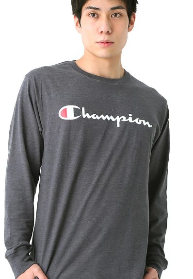 POLERA ALGODÓN HOMBRE CHAMPION GRIS MANGA LARGA CLASSIC LONG SLEEVE TEE GRAY GT - 2