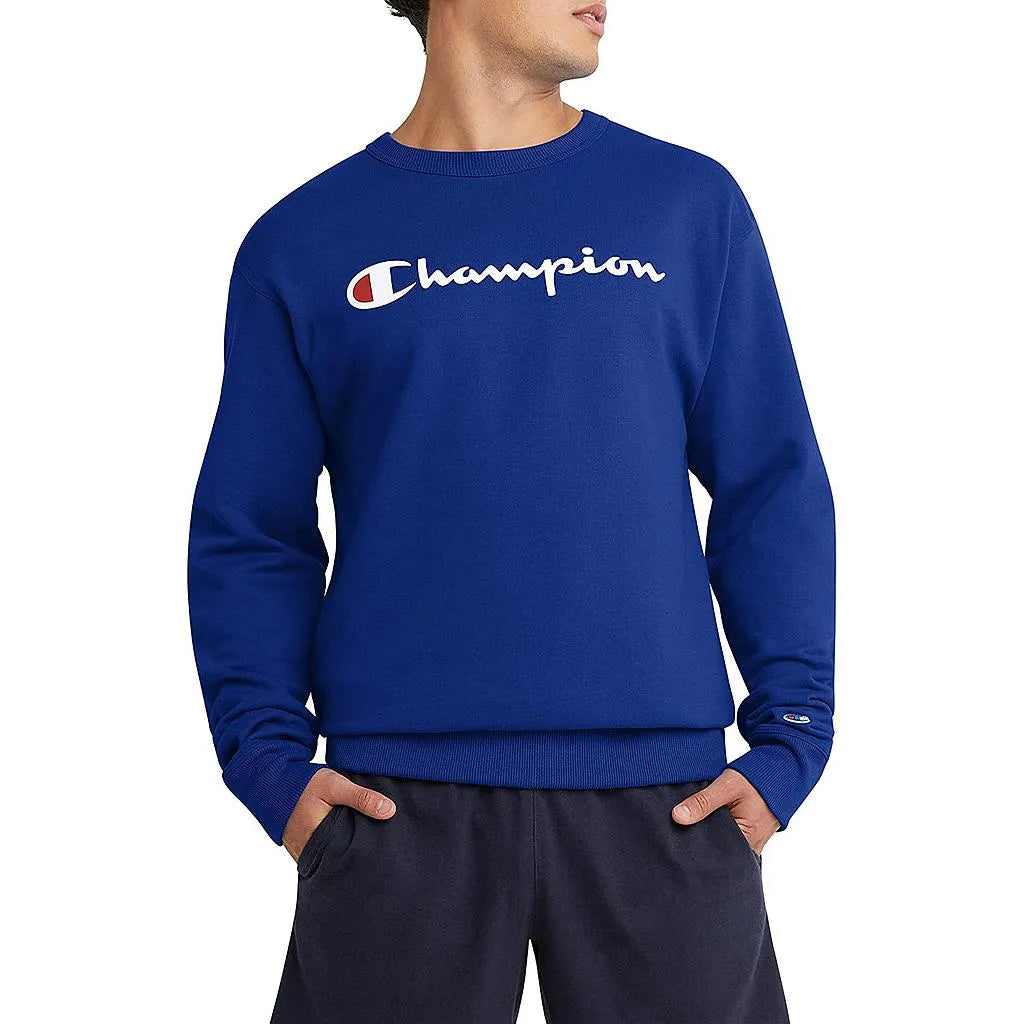 POLERÓN ALGODÓN HOMBRE CHAMPION AZUL GRAPHIC POWERBLEND FLEECE CREW BLUE GF88H-Y07718 - 3