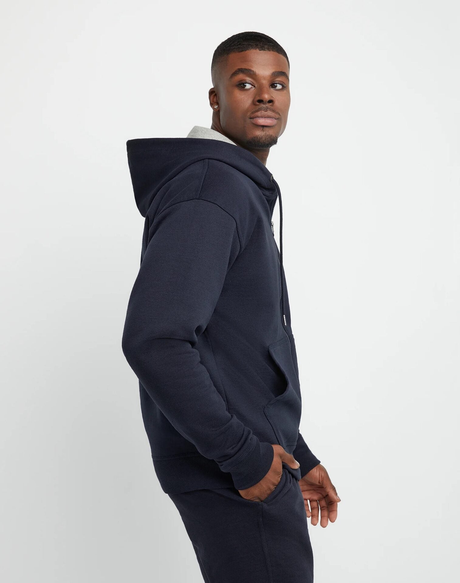 SUDADERA ALGODÓN HOMBRE CHAMPION NEGRO CON CAPUCHA Y CREMALLERA GF91H-Y08160 - 3