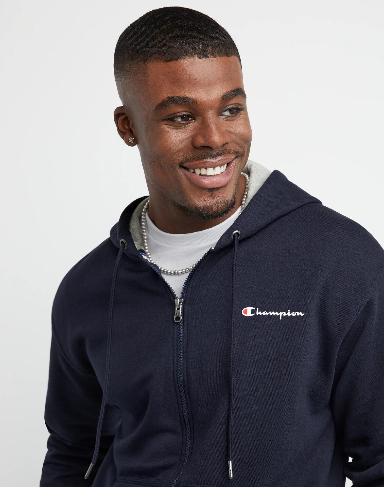 SUDADERA ALGODÓN HOMBRE CHAMPION NEGRO CON CAPUCHA Y CREMALLERA GF91H-Y08160 - 4