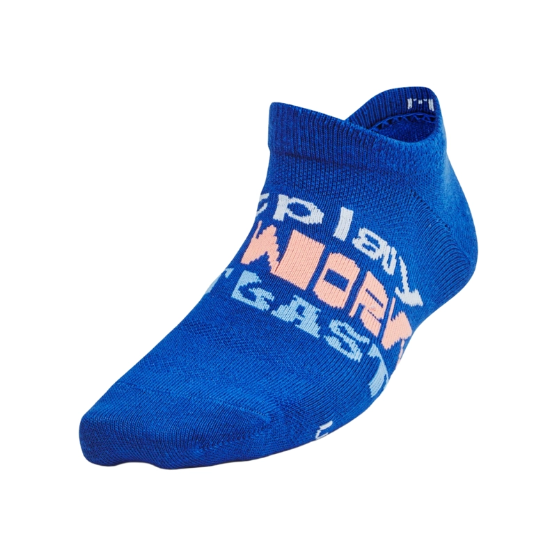 PACK 6 CALCETINES ALGODÓN NIÑO UNDER ARMOUR AZUL TALONEROS 1382610-432 - 1