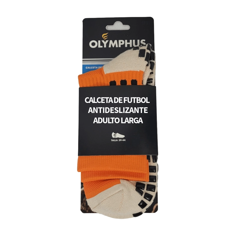 CALCETINES ANTIDESLIZANTES OLYMPHUS ORANGE ADULTO TALLA 39-44/ 1014027911 - 2