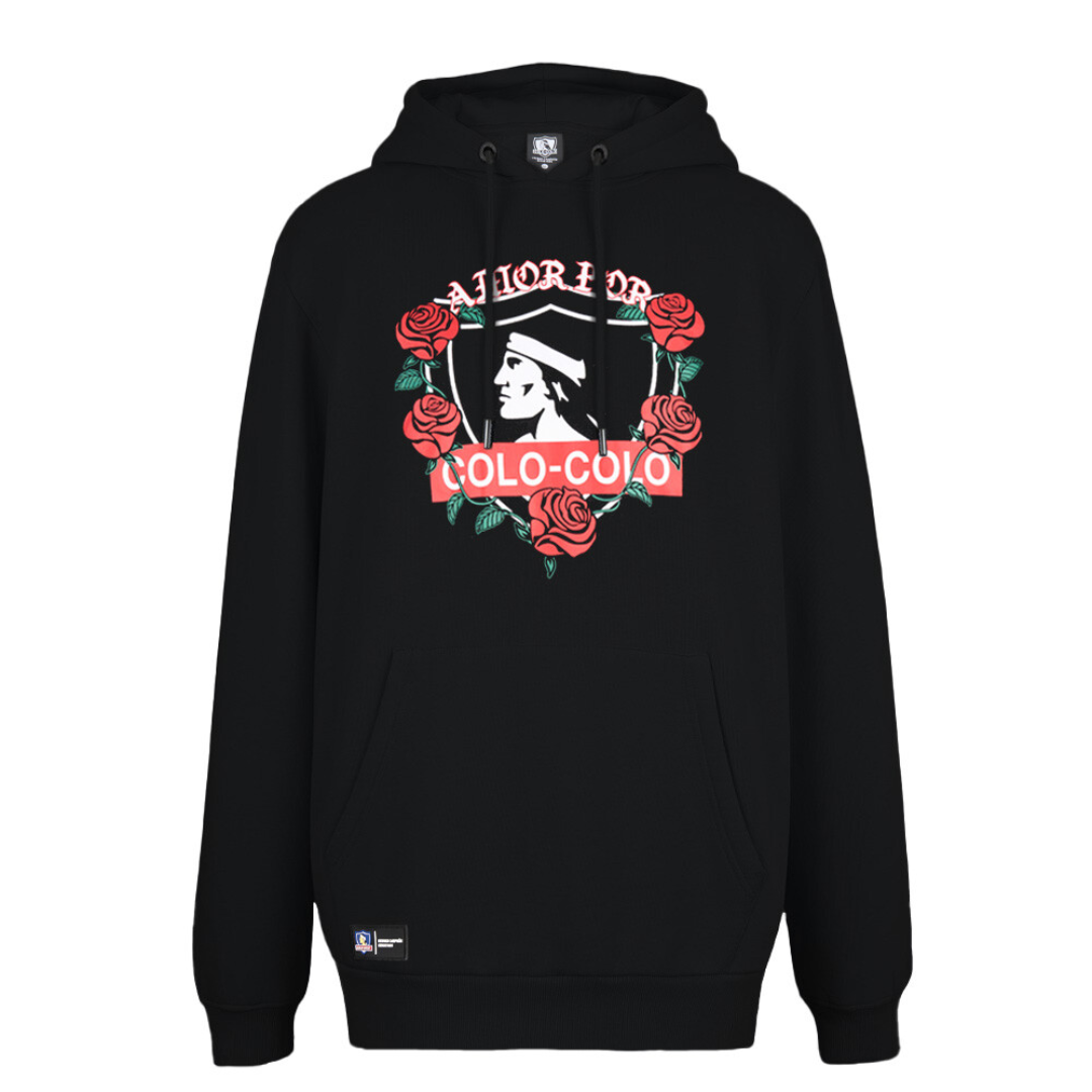 POLERON STREET MACHINE COLO-COLO URBANO HOODIE ROSAS AMOR ETERNO | CCPOLI2544NE - 1
