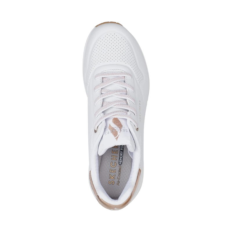 ZAPATILLAS URBANAS SKECHERS UNO SHIMMER AWAY MUJER | 155196-WHT - 3