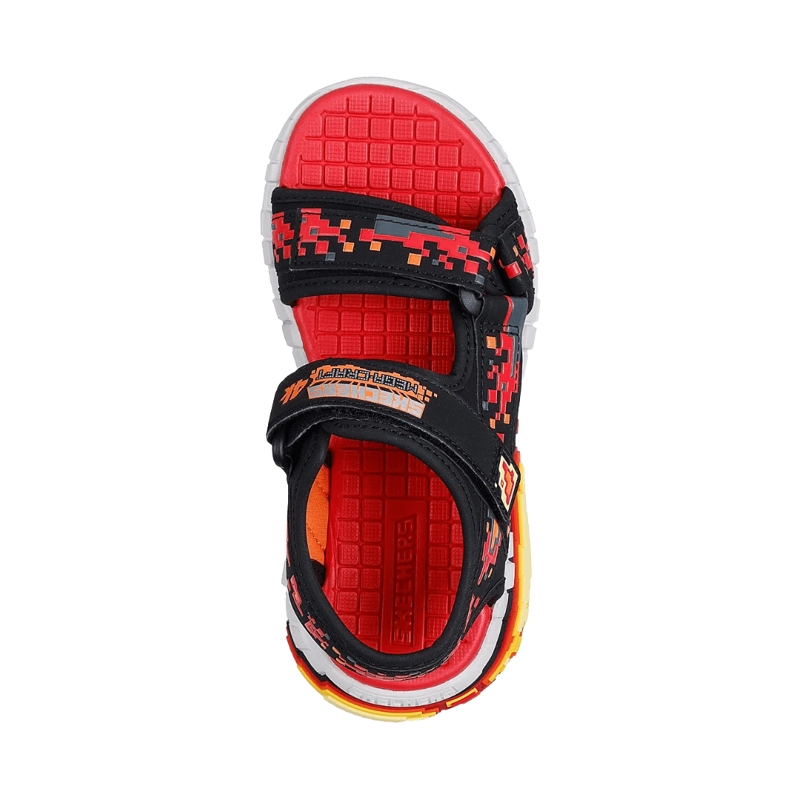 SANDALIAS SKECHERS MEGA-SPLASH 4K INFANTIL | 402161L-BKRD - 3