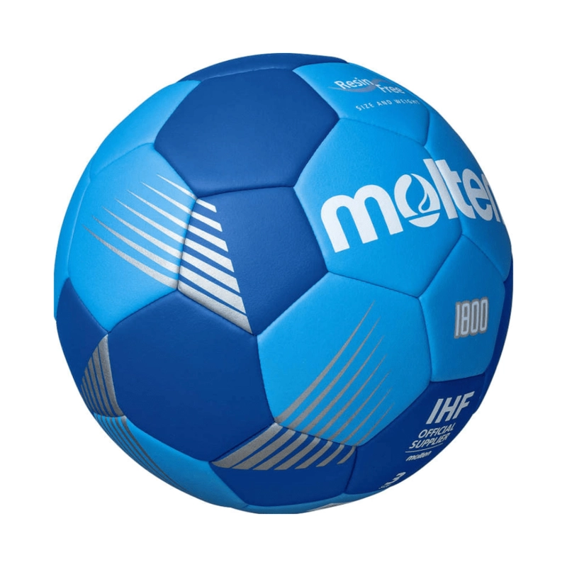 BALON DE HANDBOL MOLTEN SERIE F1800 RESINA FREE AZULINO T.3 |  MO21992 - 3
