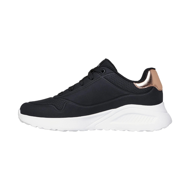 ZAPATILLAS URBANAS SKECHERS UNO LITE SHIMMER ALONG MUJER | 177291-BLK - 4