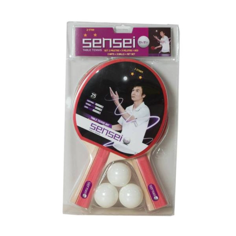 SET PING PONG SENSEI 2 PALETAS 3 PELOTAS | 8.40.00 - 2