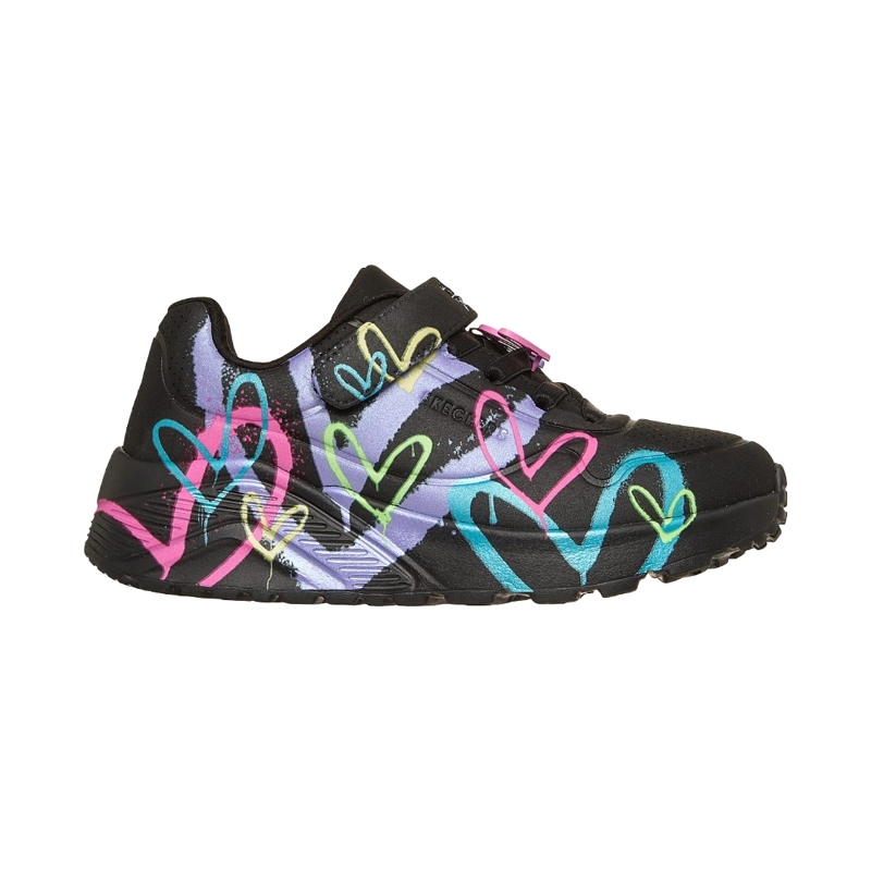 ZAPATILLAS URBANAS SKECHERS UNO LITE HEART STATUS INFANTIL | 314966L-BKMT - 1