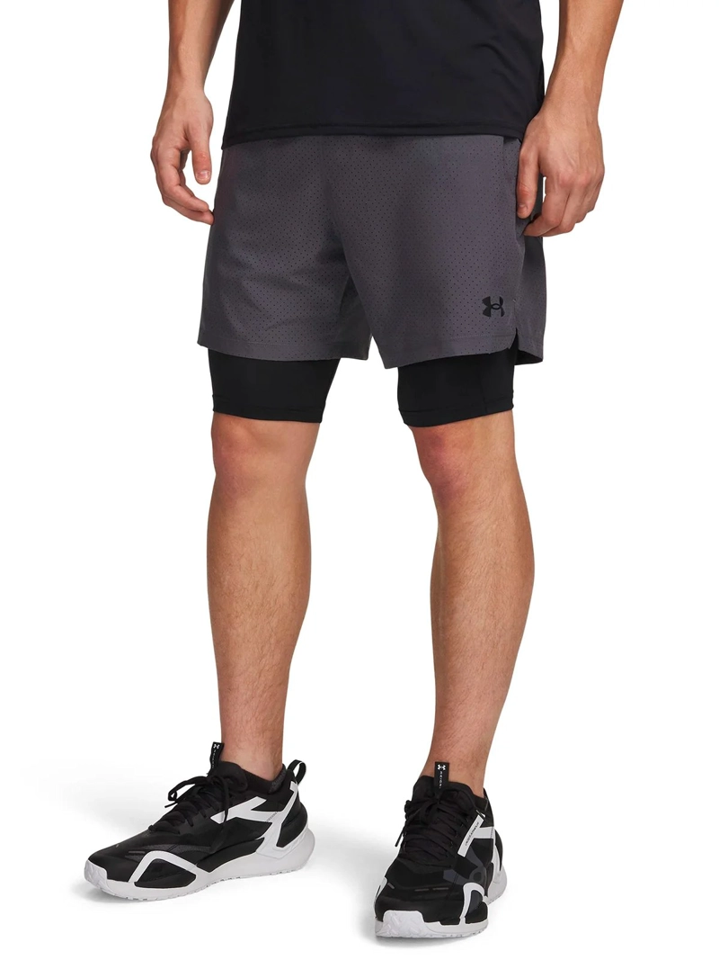 SHORTS UNDER ARMOUR VANISH WOVEN 2 EN 1 GRIS HOMBRE | 6013950-025 - 1