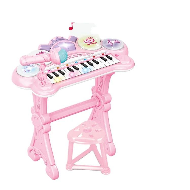 TECLADO ELECTRONICO PARA NIÑAS ROSADO - 1
