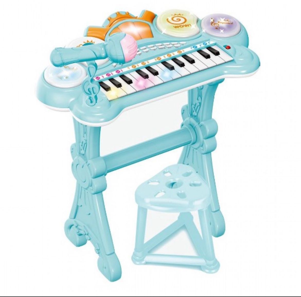 TECLADO ELECTRONICO PARA NIÑAS AZUL - 1
