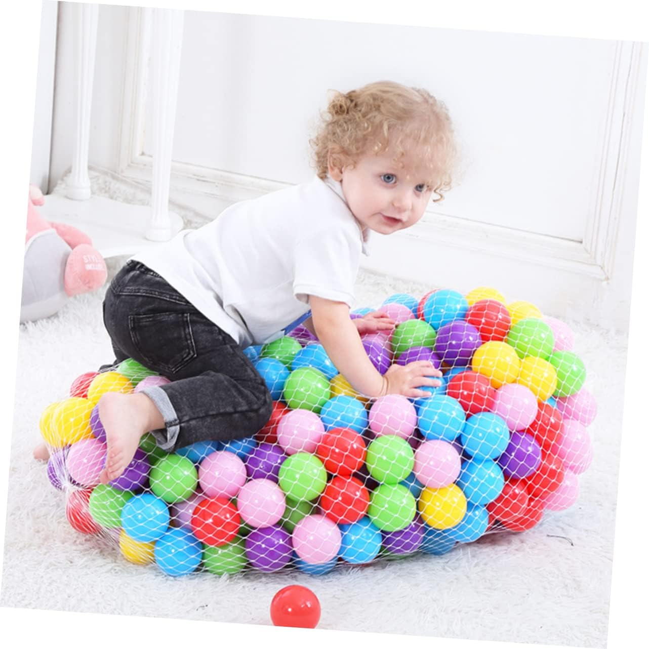 JUEGO DE 50 PELOTAS DE PLASTICOS MULTICOLOR - 1