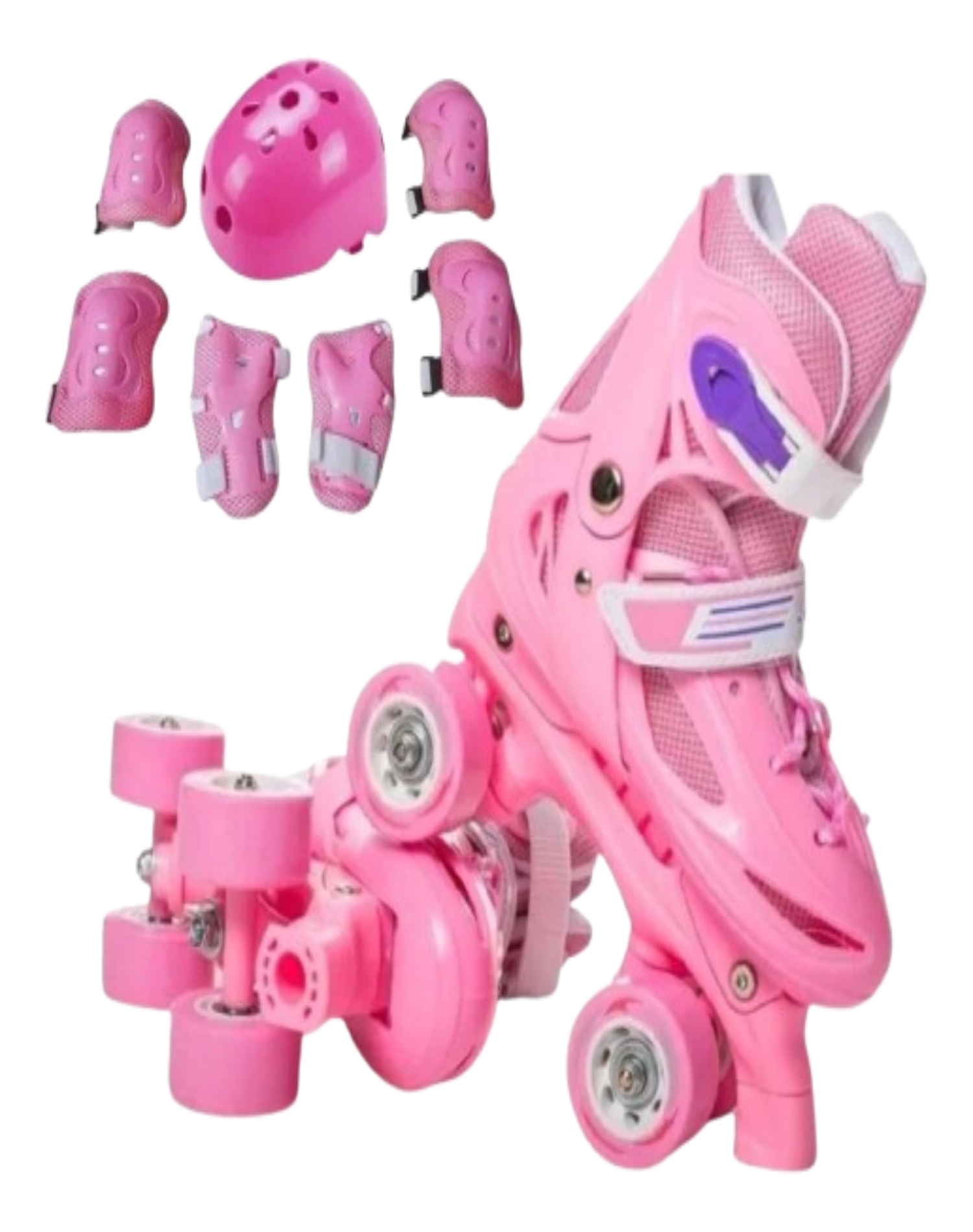 PATINES 4 RUEDAS AJUSTABLES + KIT PROTECCIÓN TALLA S31-34 - 1