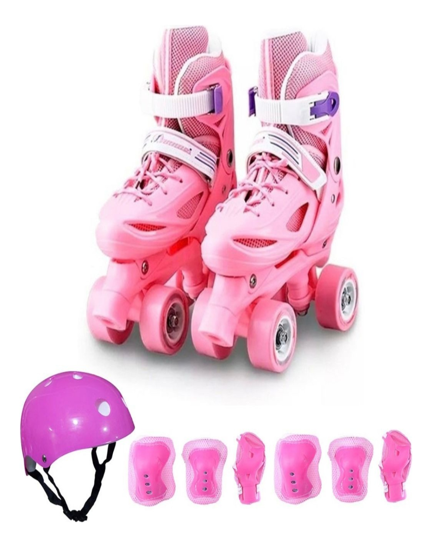 PATINES 4 RUEDAS AJUSTABLES + KIT PROTECCIÓN TALLA S31-34 - 3