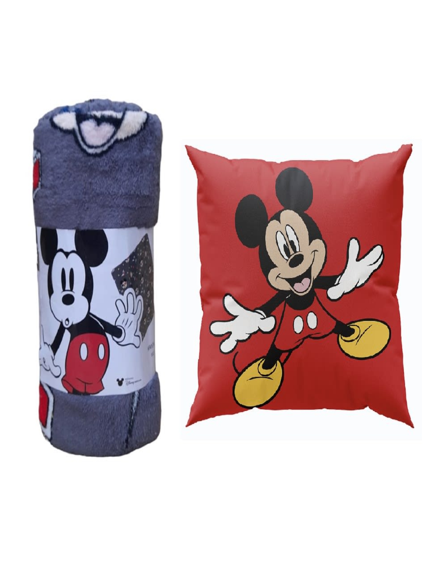 PACK MANTA INFANTIL + COJÍN NIÑO DISEÑO ANIMADO MICKEY - 1