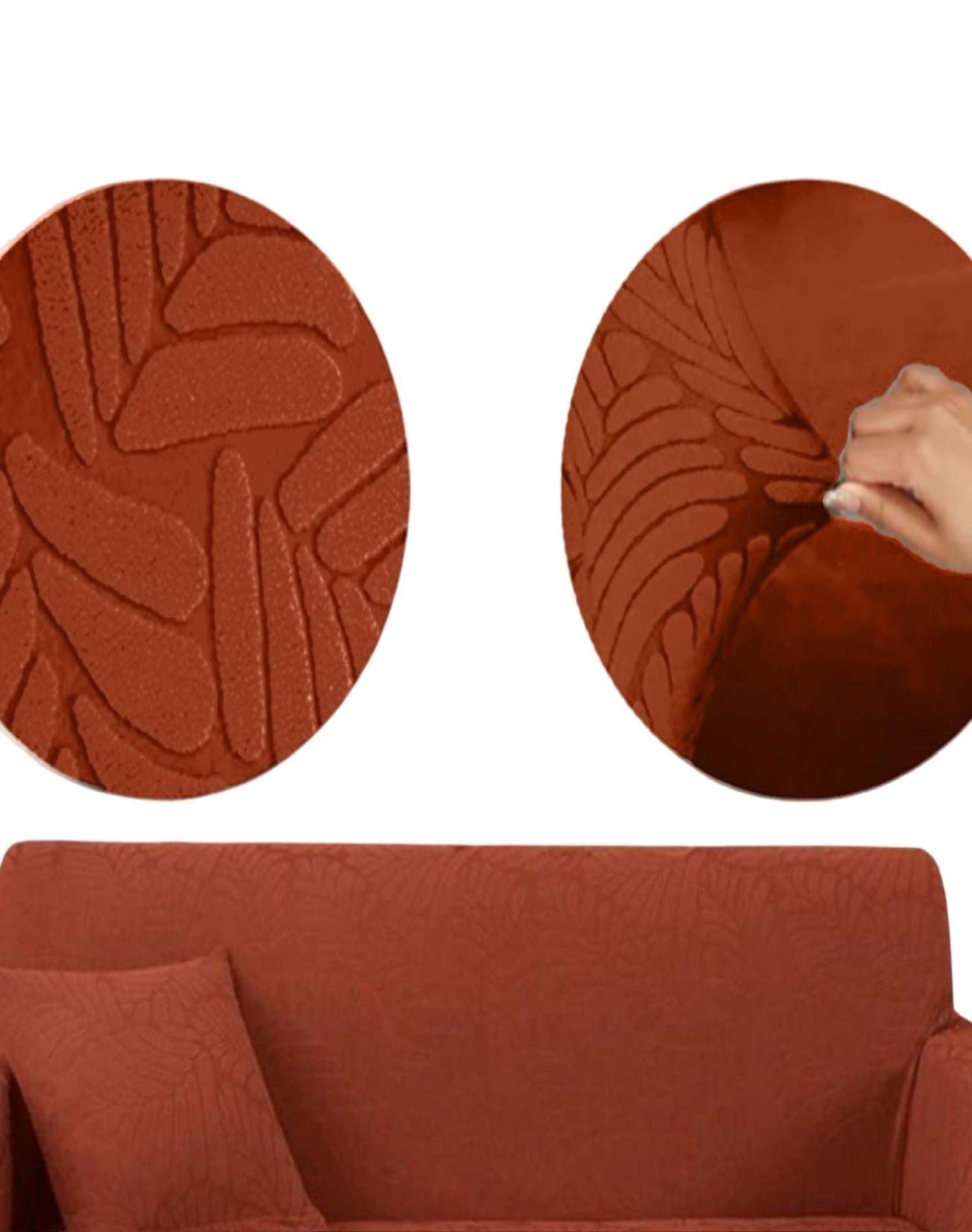 FUNDA SOFÁ 3 CUERPOS TEXTURIZADA AJUSTABLE - 2