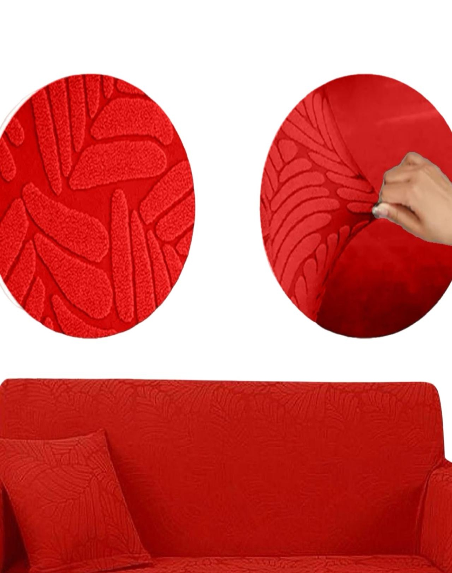FUNDA SOFÁ 3 CUERPOS TEXTURIZADA AJUSTABLE - 2