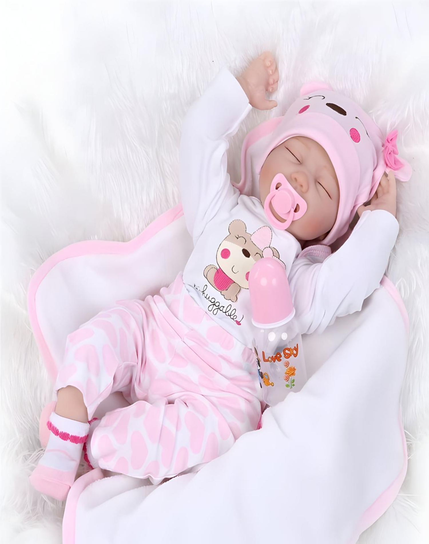 MUÑECA NIÑA REALISTA TIOZONEY OJOS CERRADOS - 3