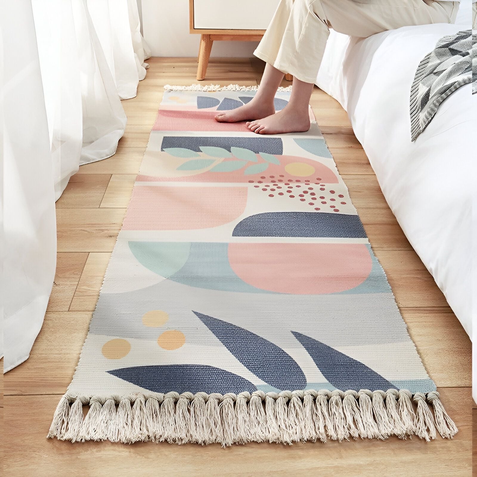ALFOMBRAS BAJADA DE CAMA BOHEMIA LINO 60X154 - 2