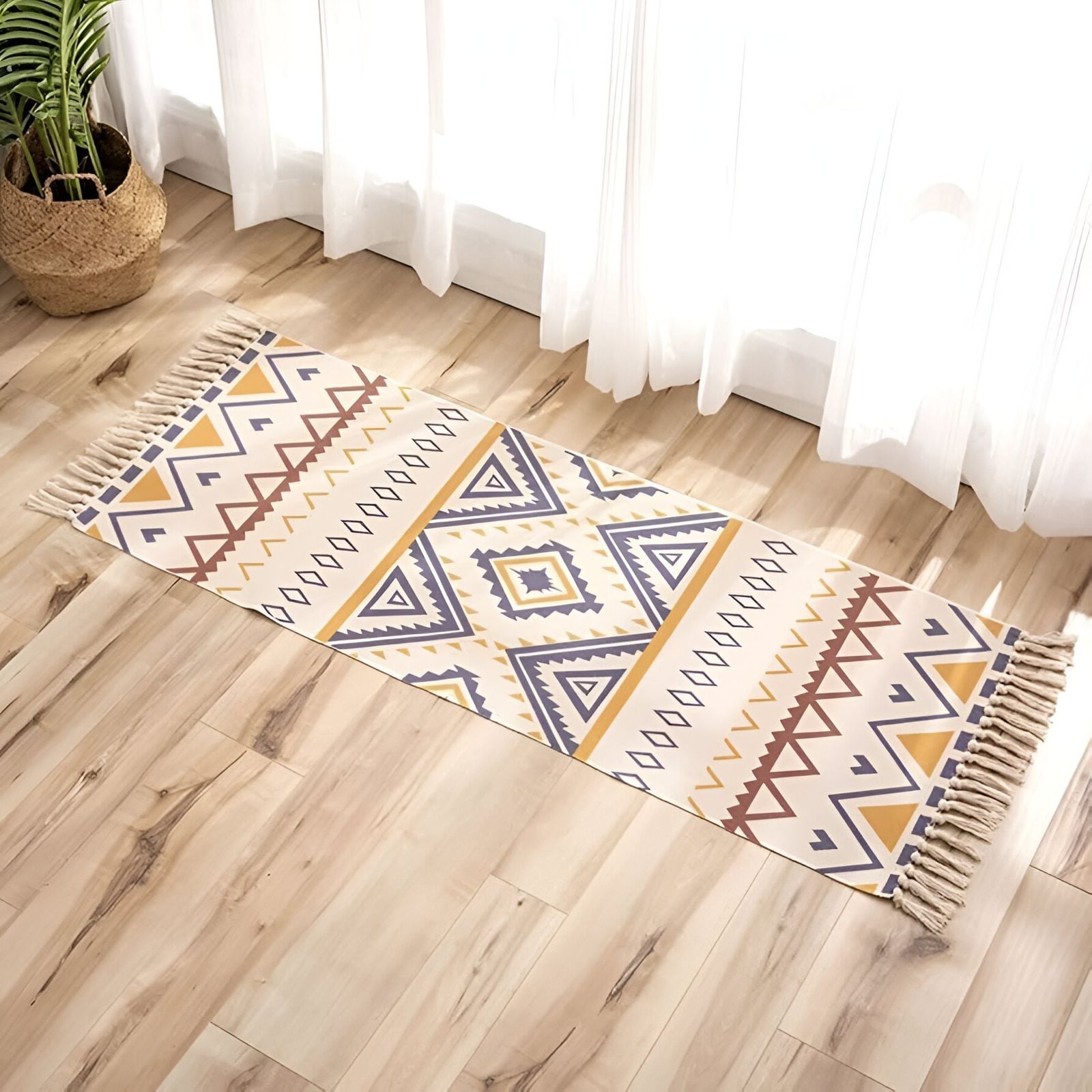 ALFOMBRAS BAJADA DE CAMA BOHEMIA LINO 60X150 - 1