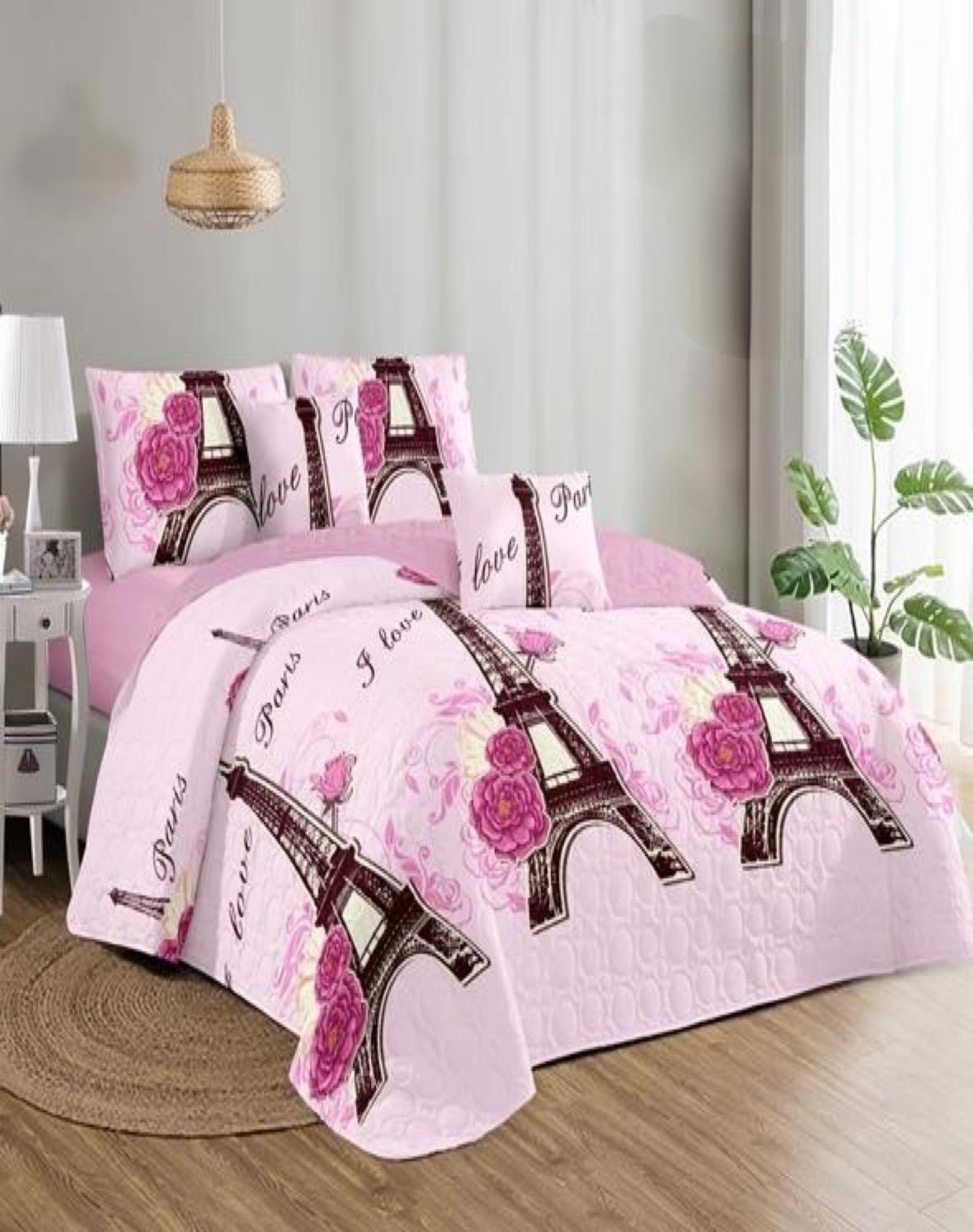 CUBRECAMA QUILT 2 PLAZAS+2 FUNDAS VERANO FRESCO 13N10 - 3