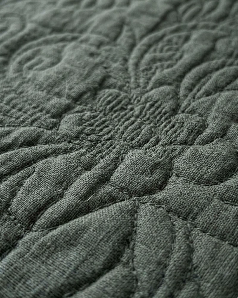 QUILT BORDADO FLORAL 2 PLAZAS COLECCION BOTANICA - 4