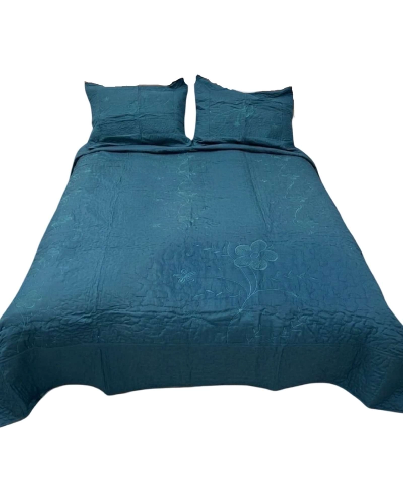 QUILT BORDADO FLORAL 2 PLAZAS COLECCION BOTANICA - 3