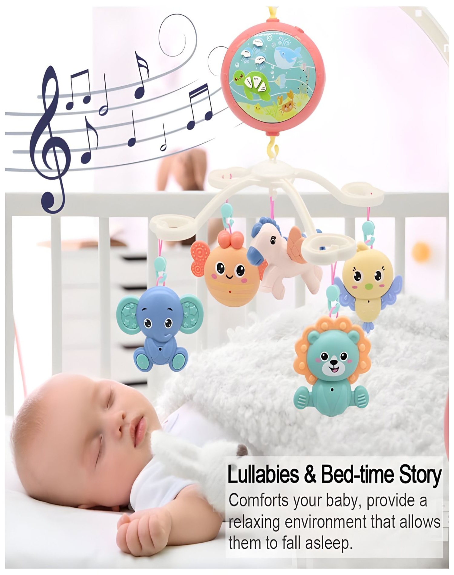 MÓVIL BEBE ZOOLÓGICO CON IMAGEN Y SONIDO Y CON CONTROL - 3