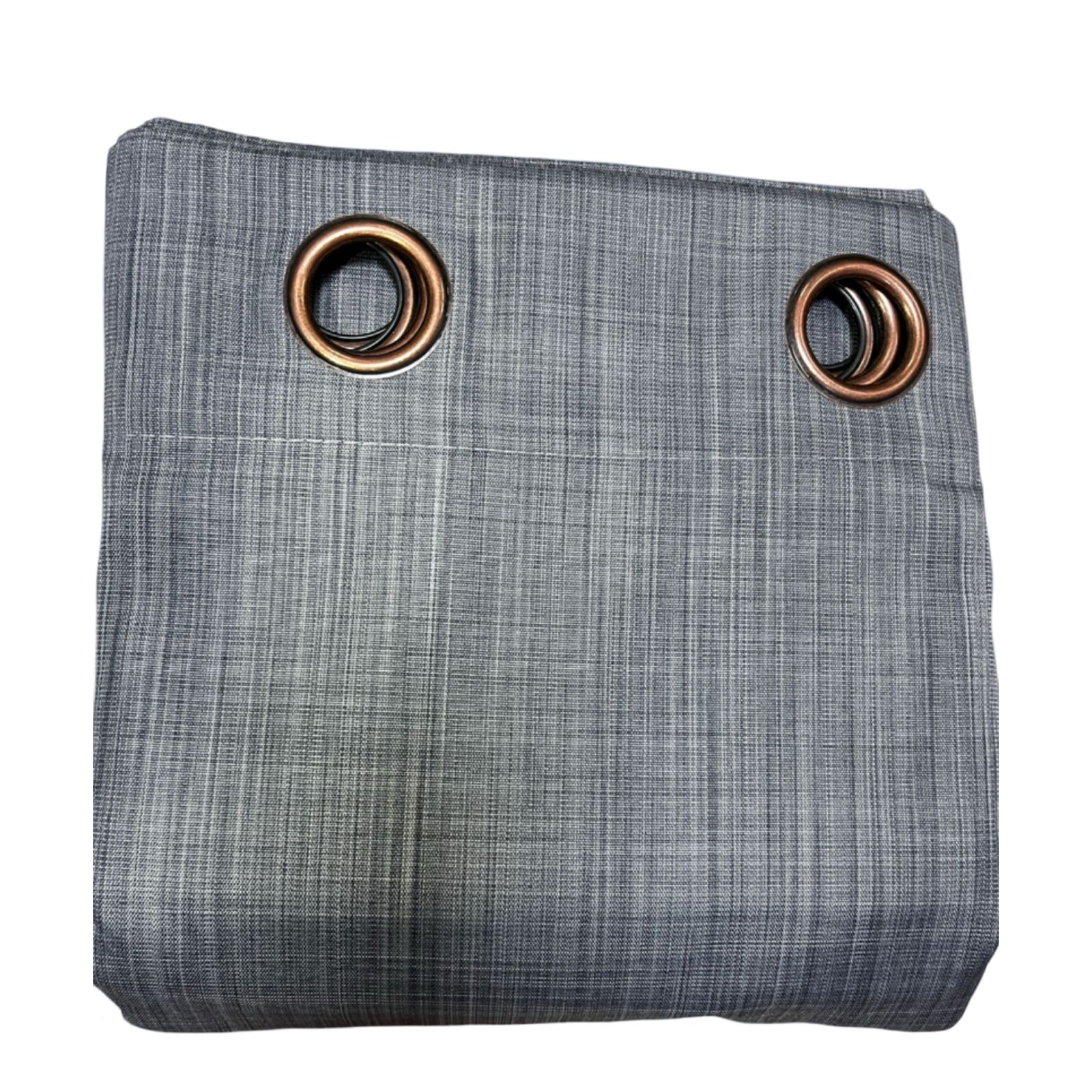 SET CORTINAS 2 PAÑOS ENGOMADAS TEXTURIZADA 140X220 GRIS - 3