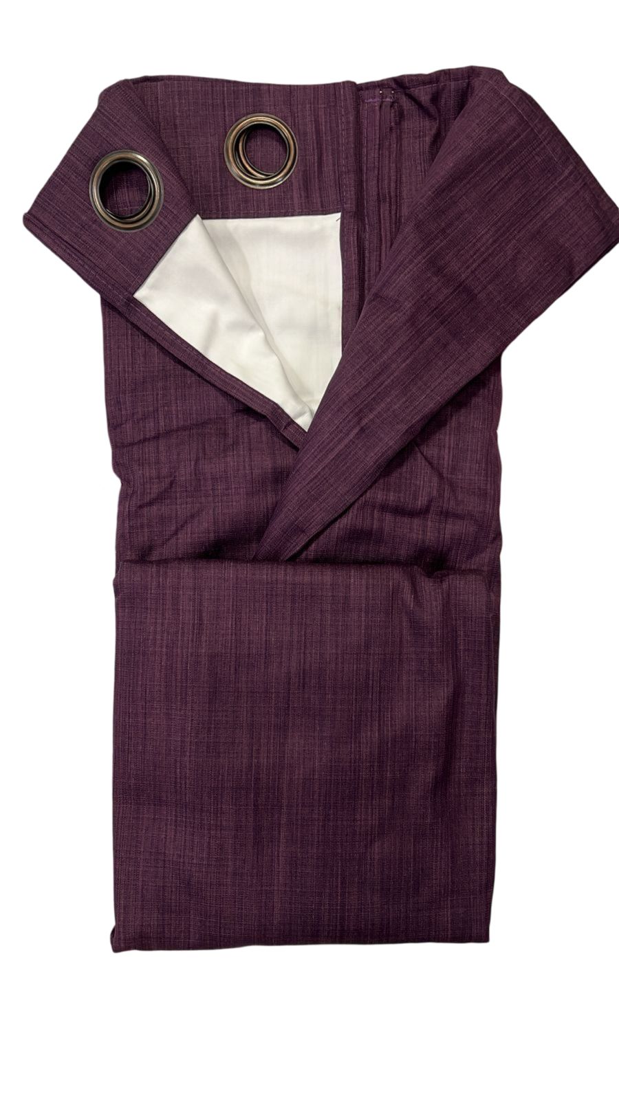 SET CORTINAS 2 PAÑOS ENGOMADAS TEXTURIZADA 140X220 MORADO - 2