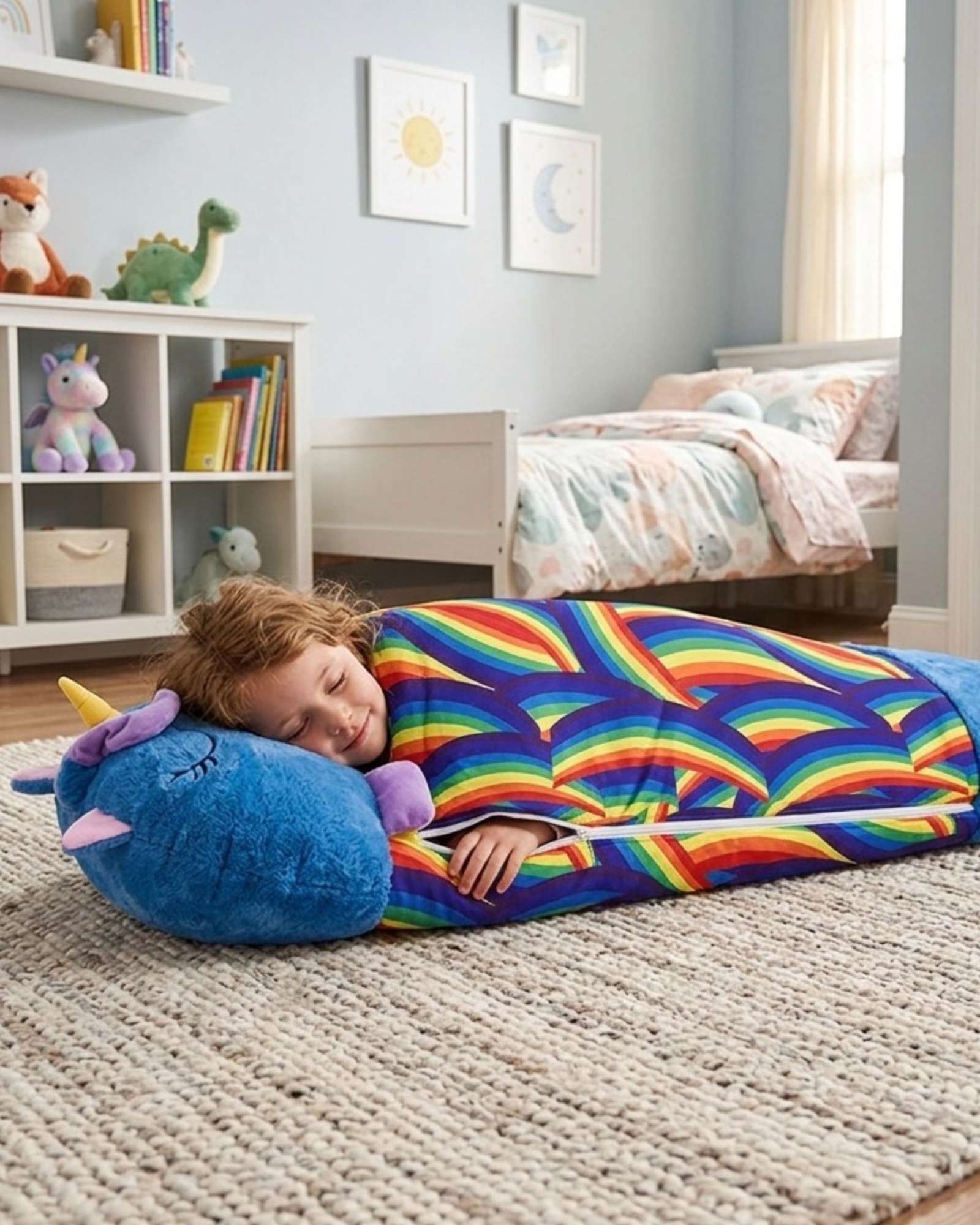 SACO DE DORMIR INFANTIL 2 EN 1 ALMOHADA Y DIVERSION EN UNO REPLICA - 1