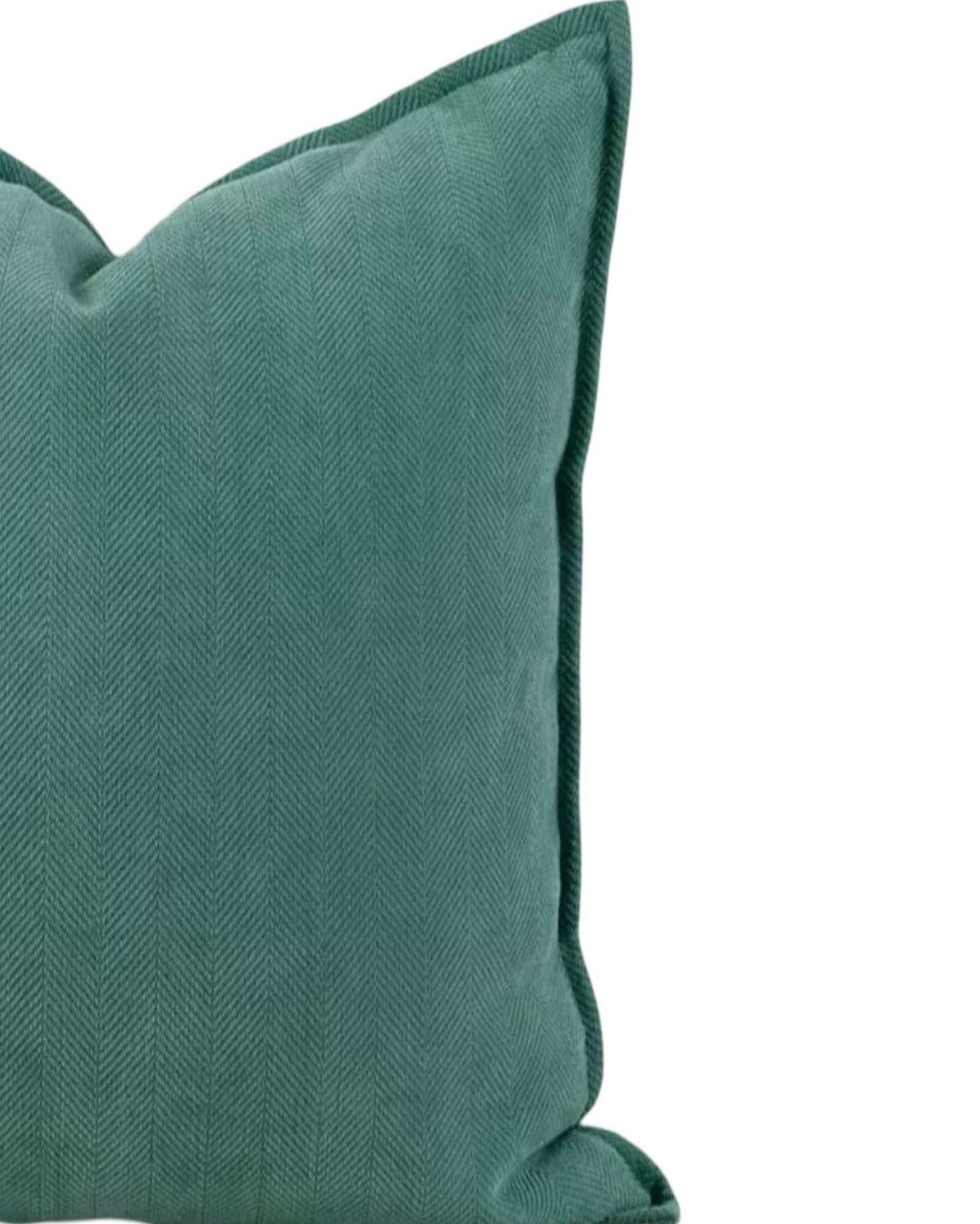 JUEGO DE 2  FUNDAS CHENILLE LISO 45 X 45 CM VERDE - 2
