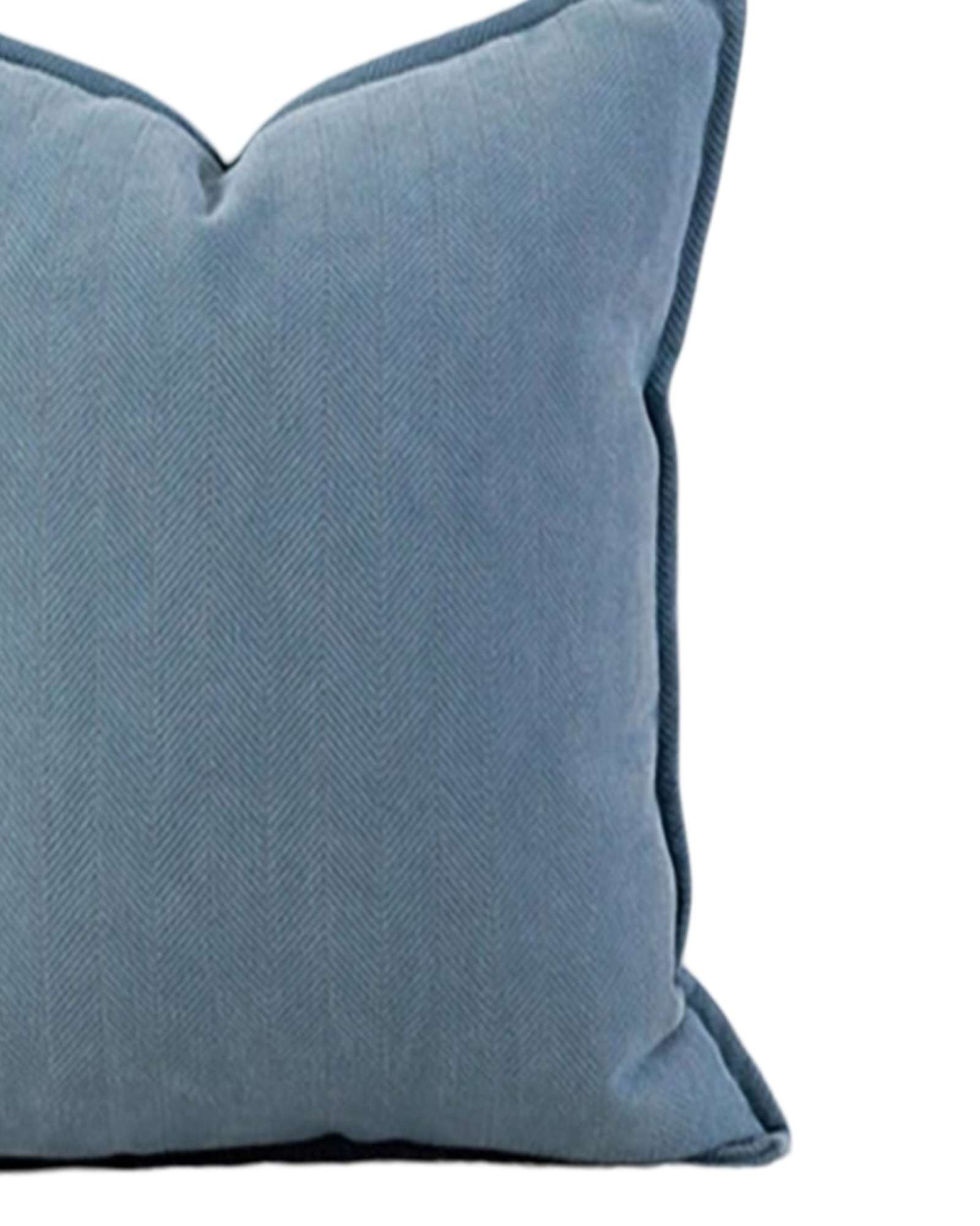 JUEGO DE 2 FUNDAS CHENILLE LISO 45 X 45 CM CELESTE - 2
