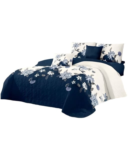 CUBRECAMA QUILT MAS JUEGO DE SABANAS KING - 2