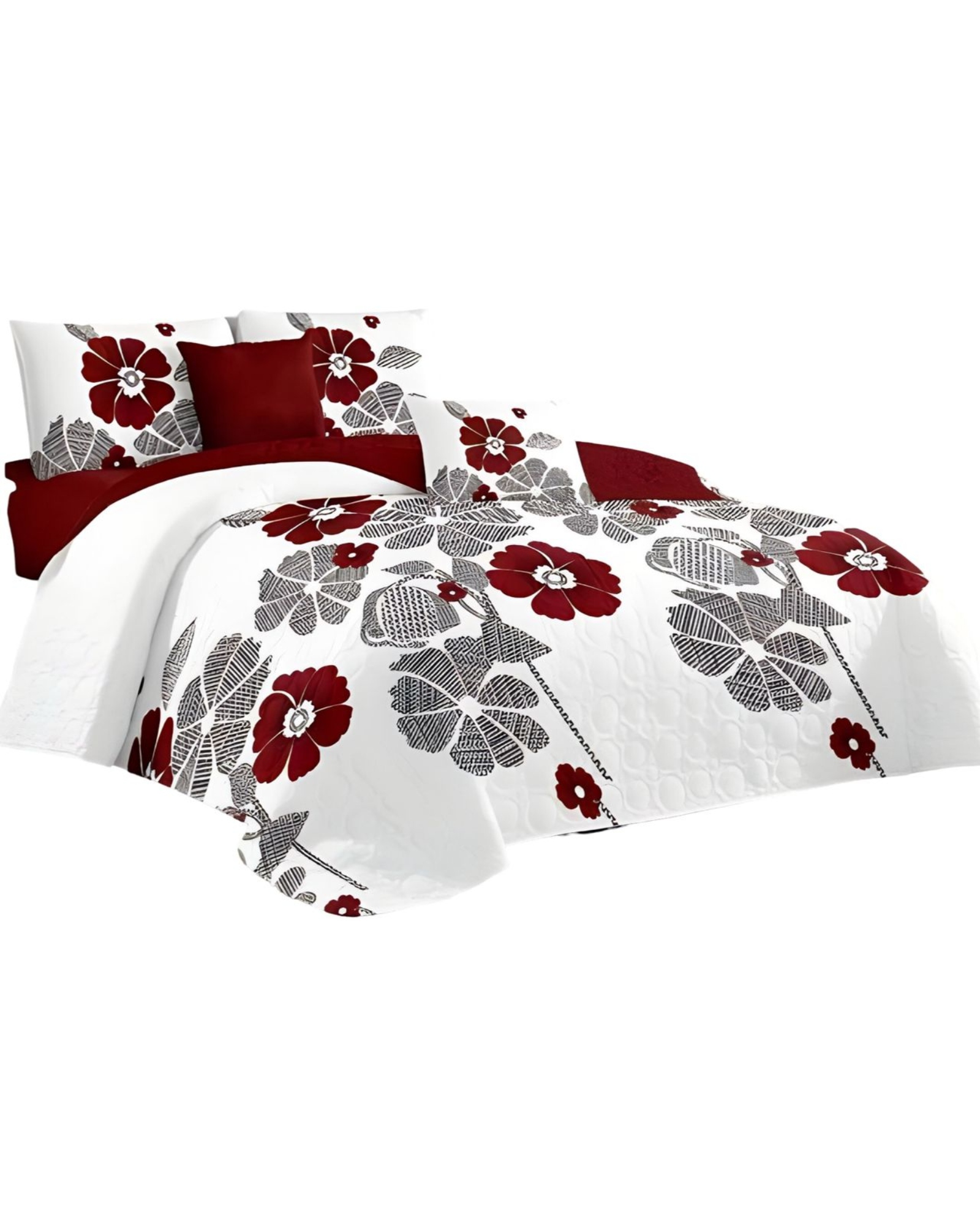 CUBRECAMA QUILT MAS JUEGO DE SABANAS PLAZA Y MEDIA - 1