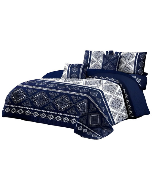 CUBRECAMA QUILT MAS JUEGO DE SABANAS PLAZA Y MEDIA - 2