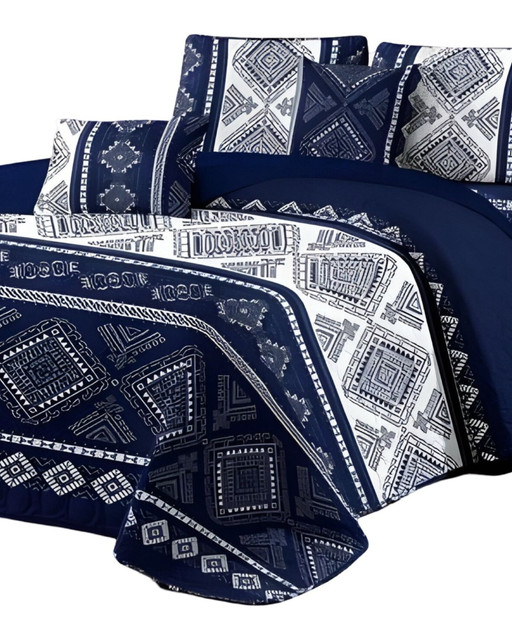 CUBRECAMA QUILT MAS JUEGO DE SABANAS PLAZA Y MEDIA - 3