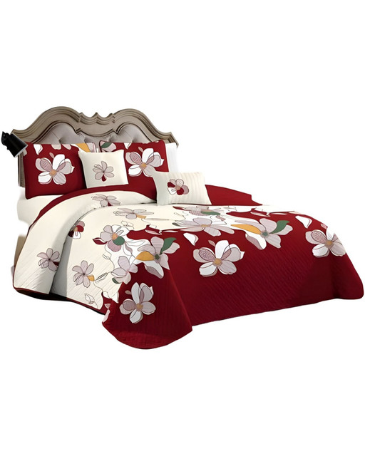 CUBRECAMA QUILT MAS JUEGO DE SABANAS PLAZA Y MEDIA - 1