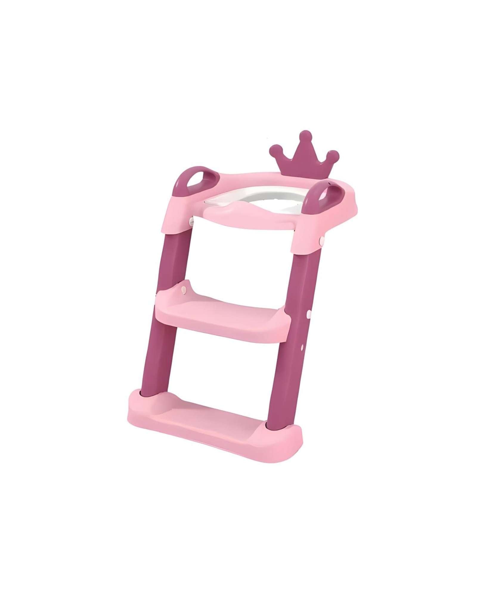ESCALERA ASIENTO ADAPTADOR DE BAÑO PELELA NIÑAS ROSADA - 1