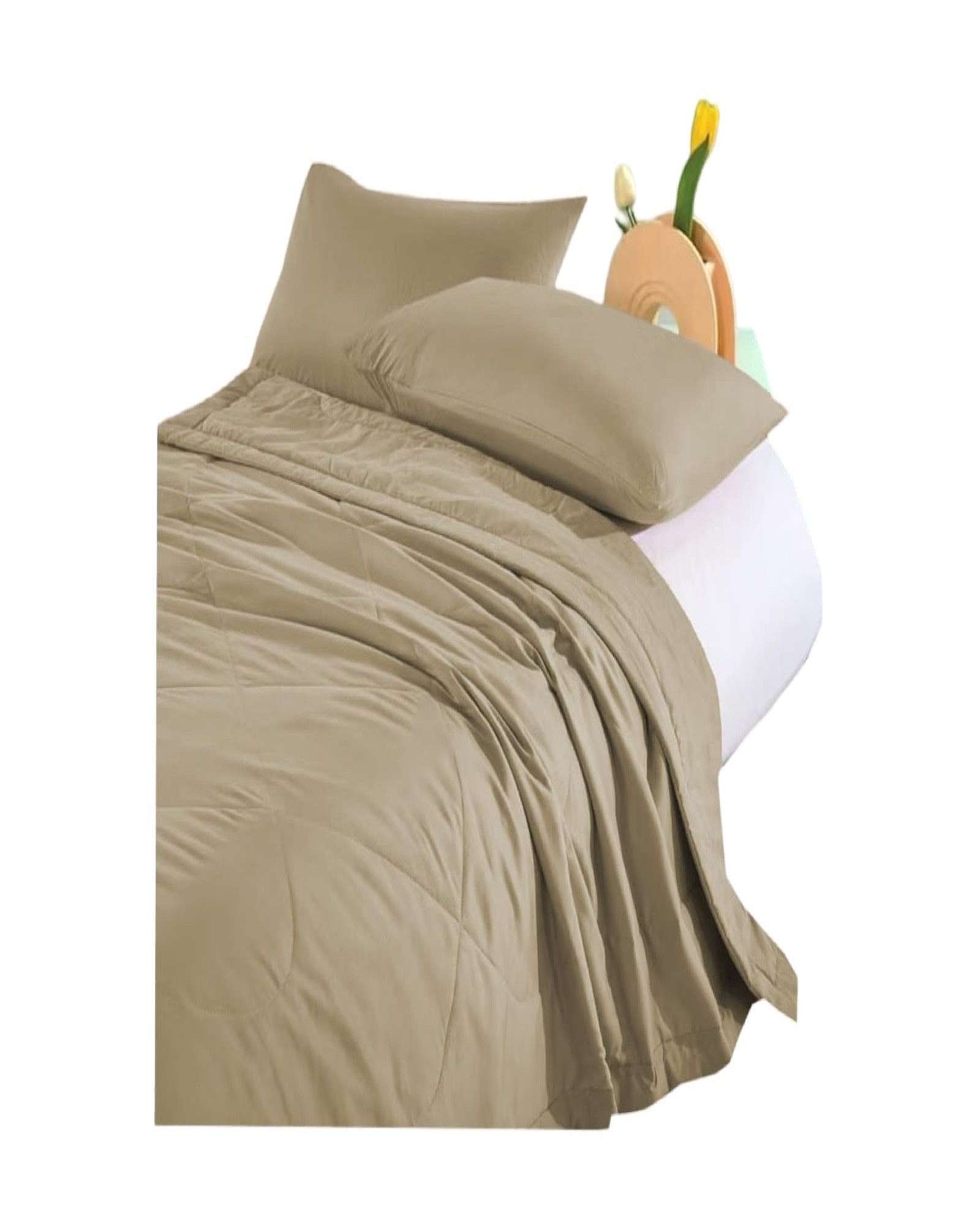 PLUMON NORDICO EXTRA DELGADO BEIGE 2 PLAZA - 1