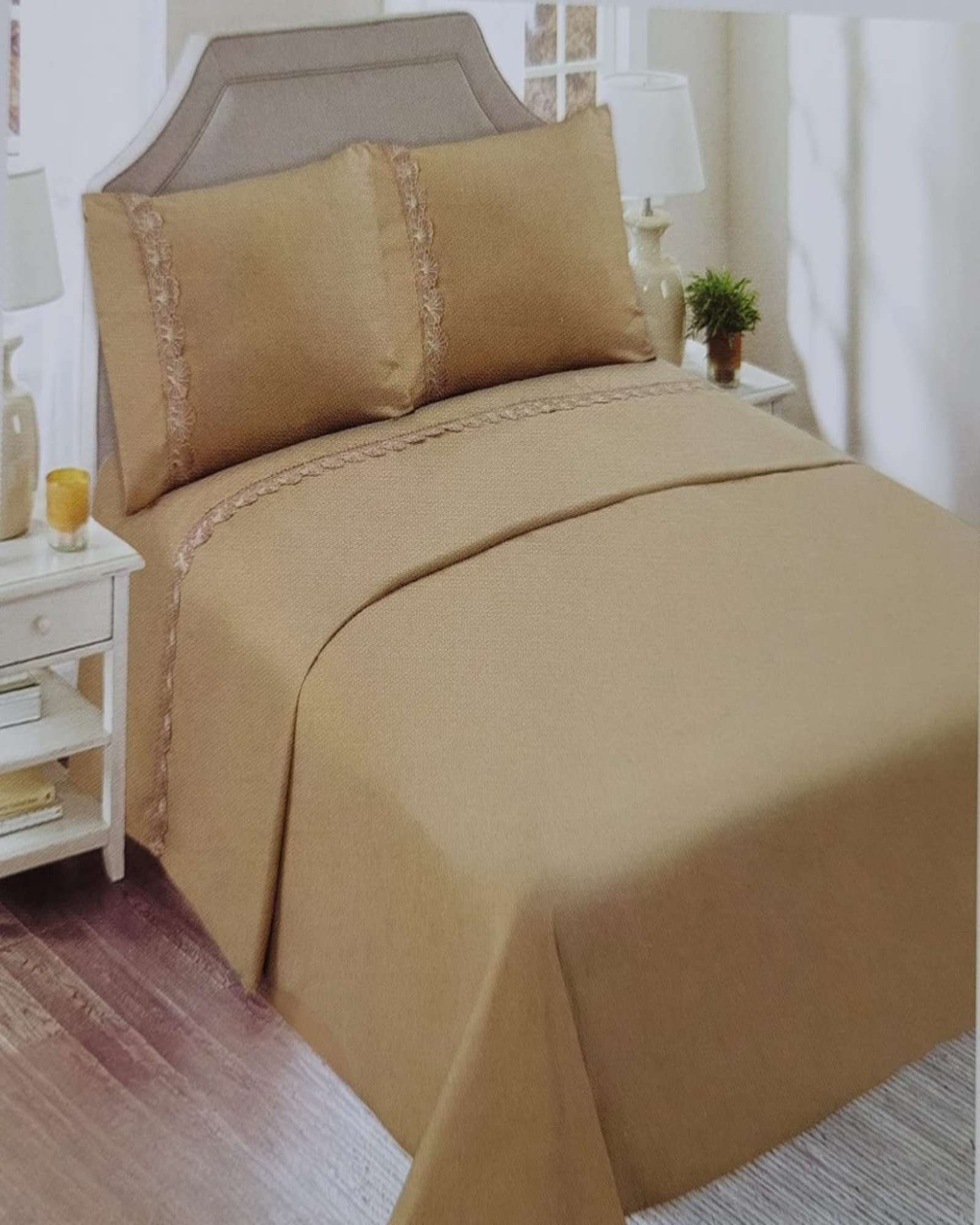 SABANAS 144 HILOS KING BEIGE - 1