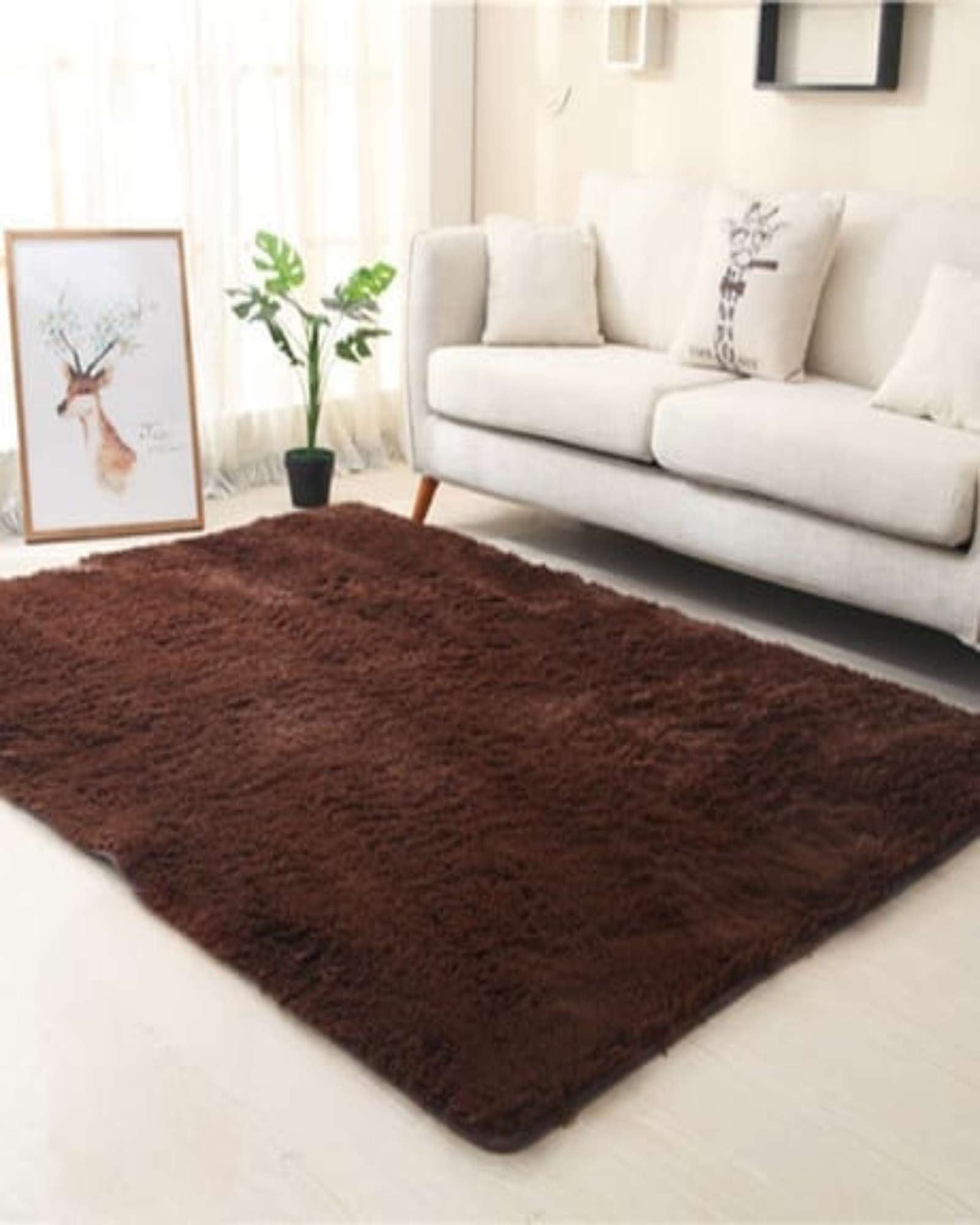 ALFOMBRA PELUDA 200X300 MARRON - 1