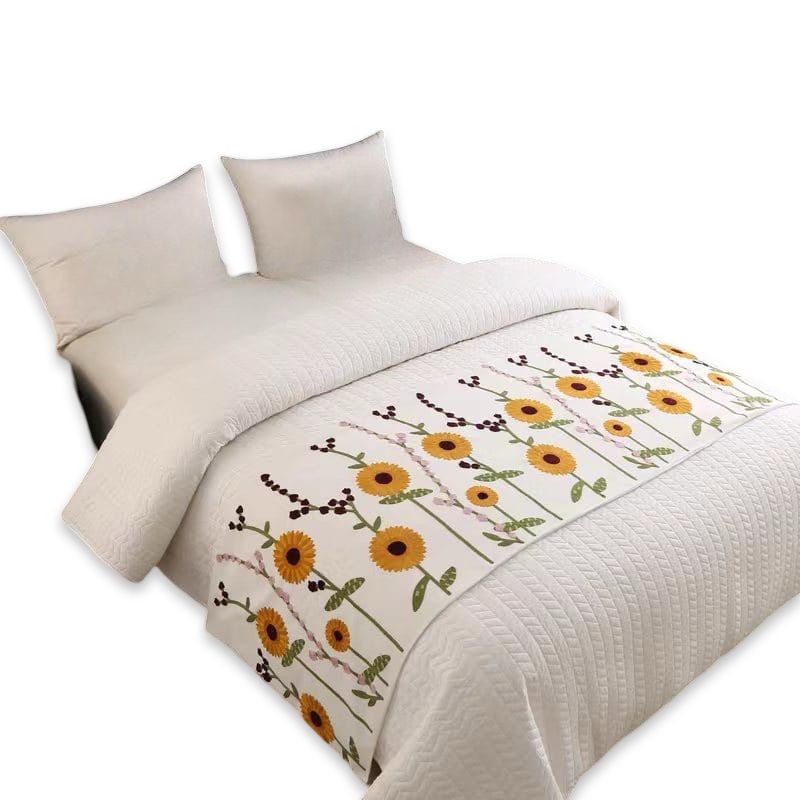 PIECERA DE CAMA BORDADA DECORATIVA 60X200 CM - 3