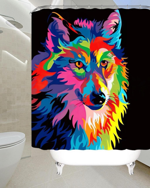 CORTINA DE BAÑO MAS FORRO DE DUCHA IMPERMEABLE - 3