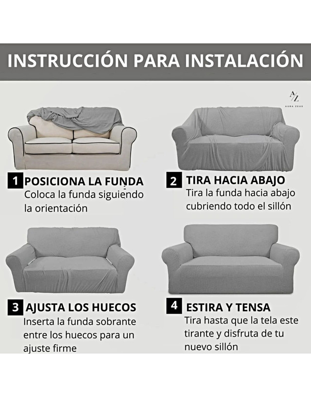 FUNDA PARA SOFA CUADRILLE DE 1 CUERPO NEGRO - 5
