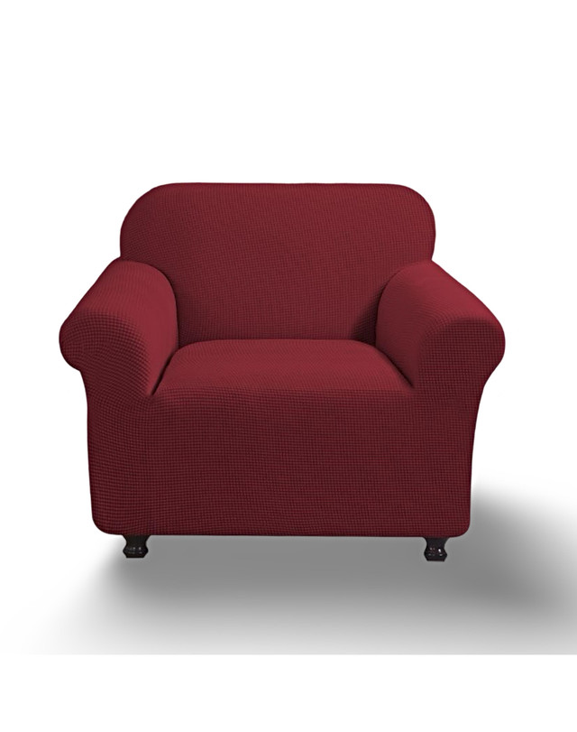 FUNDA PARA SOFA CUADRILLE DE 2 CUERPO BURDEO - 1