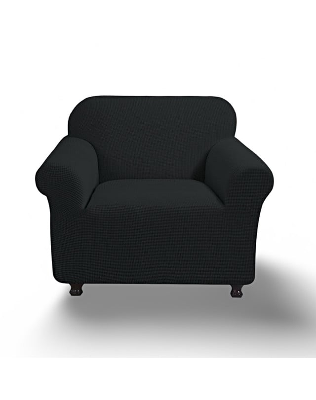 FUNDA PARA SOFA CUADRILLE DE 2 CUERPO NEGRO - 1