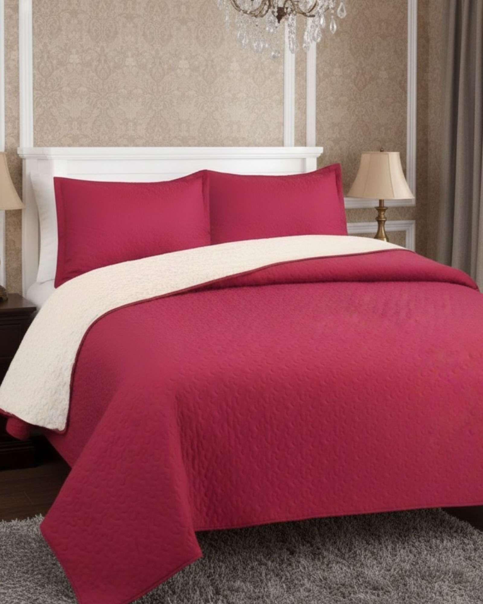 CUBRECAMA QUILT SHERPA PLAZA Y MEDIA 180 X 230 CM - 1